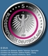 Deutschland 5 Euro Gedenkmünze - Klimazonen der Erde - Polare Zone 2021 - F - Stuttgart - Stempelglanz