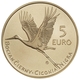 Slowakei 5 Euro Münze - Fauna und Flora in der Slowakei - Der Schwarzstorch 2023 - © National Bank of Slovakia