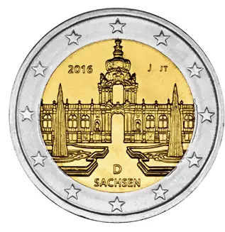2 Euro Munze 2016 Sachsen