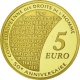Frankreich 5 Euro Gold Münze 50 Jahre Europäischer Gerichtshof für Menschenrechte 2009 - © NumisCorner.com