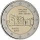 Malta 2 Euro Münze - Tempel von Mnajdra 2018 - © European Central Bank