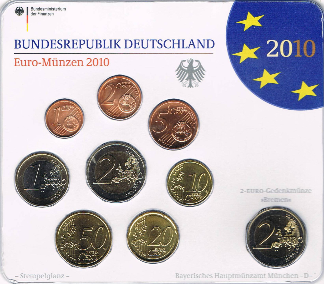 Deutschland Euro Kursmünzensätze 2010 ᐅ Wert, Infos und Bilder bei euro