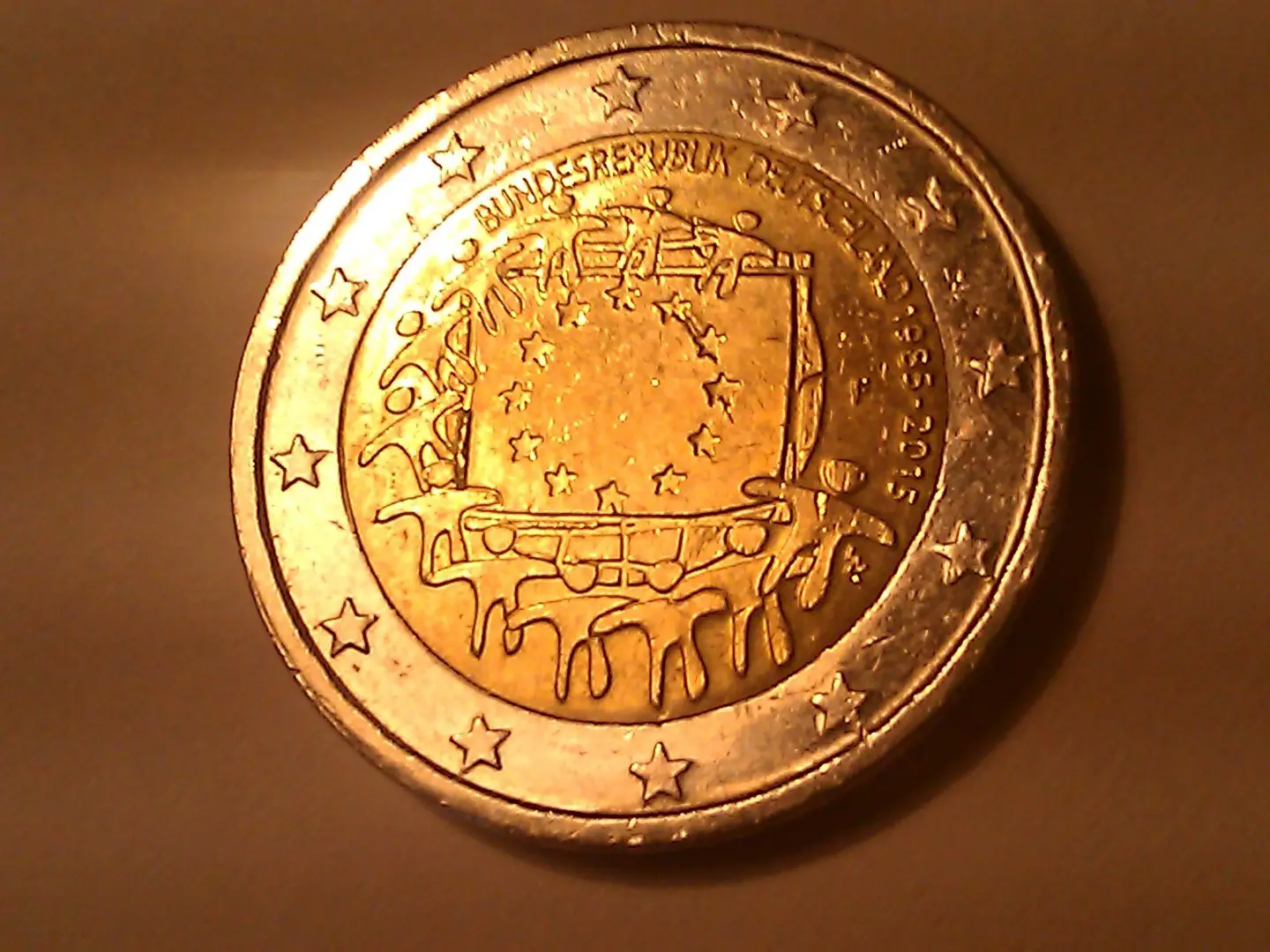 Deutschland 2 Euro Münze 2015 - 30 Jahre Europa-Flagge - F - Stuttgart