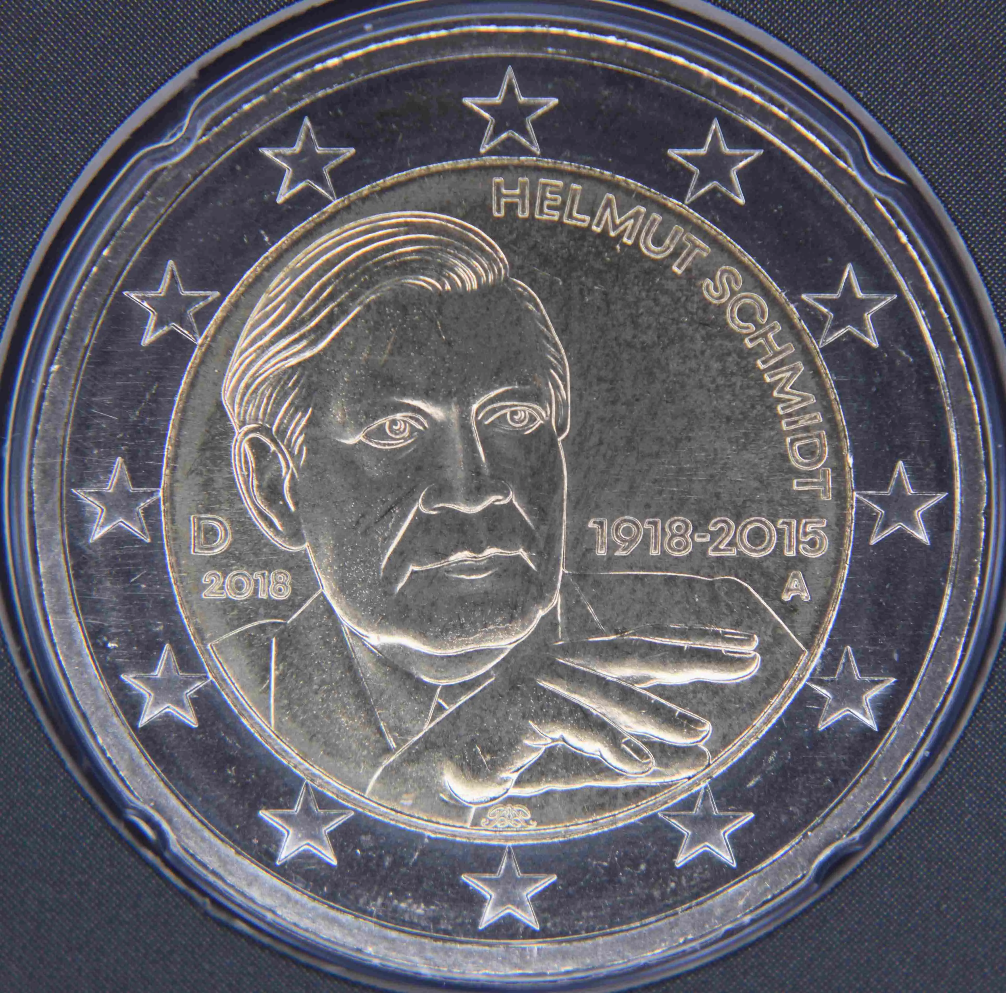Deutschland 2 Euro Münze 2018 - 100. Geburtstag von Helmut Schmidt - A