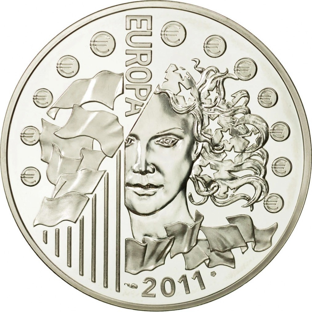 Frankreich 10 Euro Silber Münze - Europa-Serie - 30 Jahre Musik