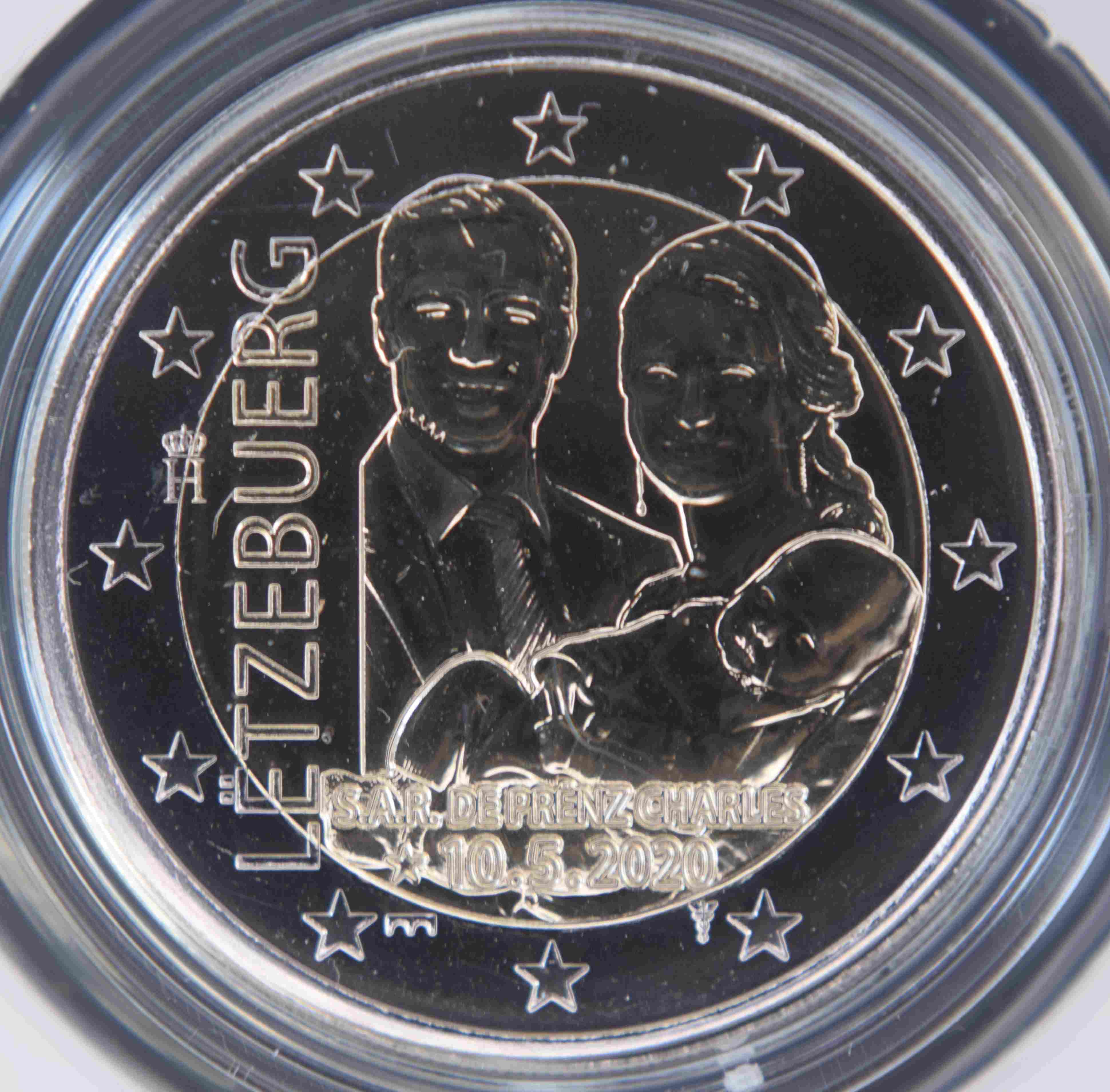 Luxemburg 2 Euro Münze Geburt von Prinz Charles 2020 Coincard euromuenzen.tv Der Online Luxemburg 2 Euro Münze Geburt von Prinz Charles 2020 Coincard euromuenzen.tv Der Online
