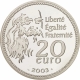Frankreich 20 Euro Silber Münze 500 Jahre Mona Lisa - Leonardo da Vinci 2003 - © NumisCorner.com