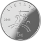 Litauen 5 Euro Silber Münze Litauische Kultur - Literatur 2015 - © Bank of Lithuania