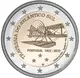 Portugal 2 Euro Münze - 100 Jahre Erstüberquerung des Südatlantiks per Flugzeug 2022 - Polierte Platte - © Michail