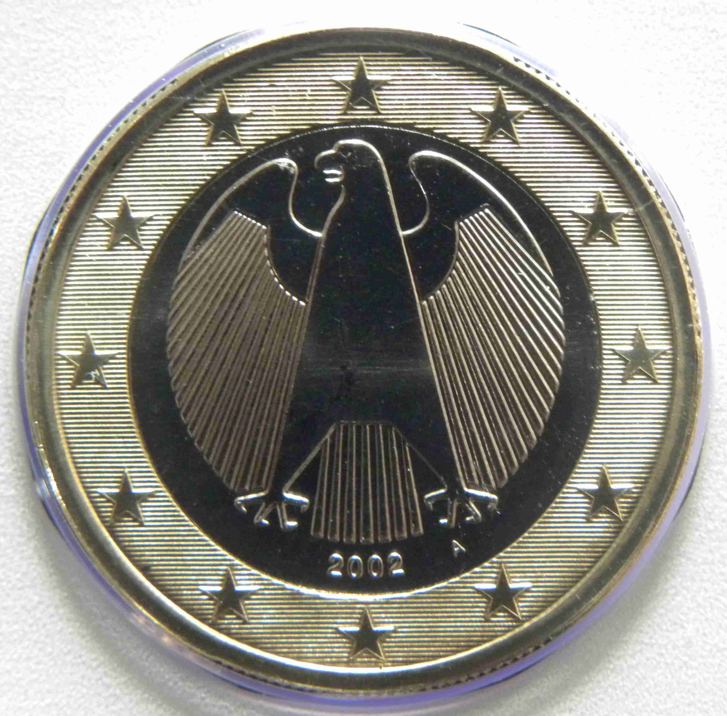 1 Euro 2002 A Deutschland seltene Münze mit postfrischen Fehlern  Deutschland Adler -  Schweiz