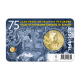 Belgien 2,50 Euro Münze - 75 Jahre Frieden und Freiheit in Europa 2020 - Coincard - Französische Version - © Holland-Coin-Card