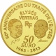 Frankreich 50 Euro Gold Münze - Europa-Serie - 50. Jahrestag des Elysée-Vertrags 2013 - © NumisCorner.com