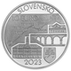 Slowakei 10 Euro Silbermünze - 150. Jahrestag der Eröffnung der Dampfeisenbahn zwischen Bratislava und Trnava 2023 - Polierte Platte - © National Bank of Slovakia