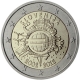 Slowenien 2 Euro Münze - 10 Jahre Euro-Bargeld 2012 - © European Central Bank