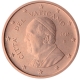 Vatikan 1 Cent Münze 2016 - © European Central Bank