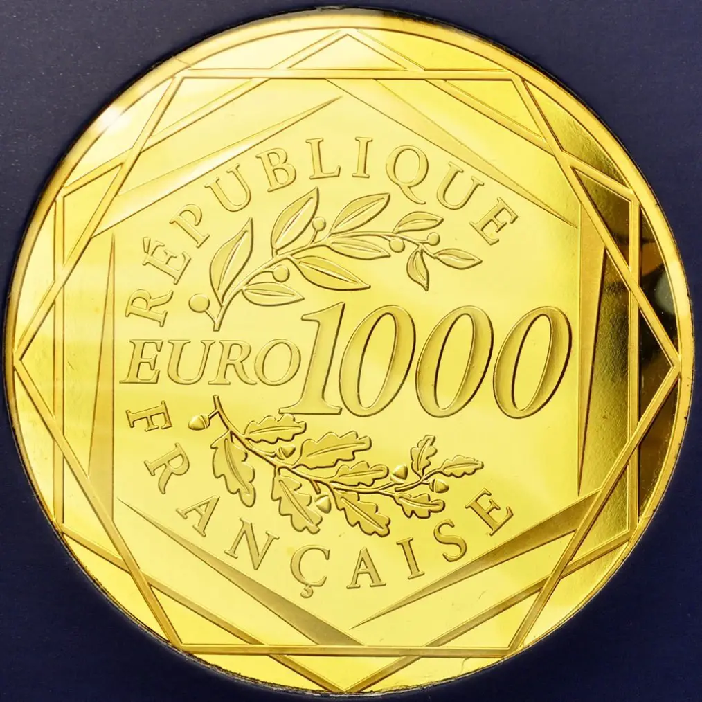 Евро в золотые. 1000 Евро. Монета 1000 евро. Монета 1000 евро золото. Монета 5000 евро золото.