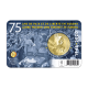 Belgien 2,50 Euro Münze - 75 Jahre Frieden und Freiheit in Europa 2020 - Coincard - Niederländische Version - © Holland-Coin-Card
