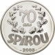 Frankreich 1 1/2 (1,50) Euro Silber Münze 70 Jahre Spirou Comicfigur 2008 - © NumisCorner.com