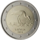 Lettland 2 Euro Münze - 10 Jahre Schwarzstorch-Schutzprogramm 2015 - © European Central Bank