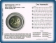 Luxemburg 2 Euro Münze - Nationalhymne des Großherzogtums Luxemburg 2013 - Coincard -  © Zafira